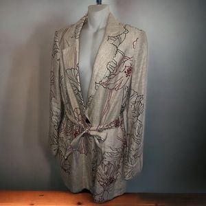 Vintage Carrie Hutton Linen Blazer Size 8